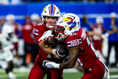 quarterback Cole Ballard #15 of the Kansas Jayhawks