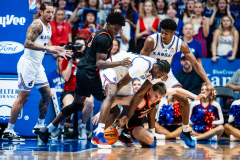 Lawrence, KS - November 15, 2025 - forward Flory Bidunga #40 of the Kansas Jayhawks during a game against Princeton in Allen Fieldhouse in Lawrence, KS. Photo by Kansas Athletics