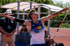 Lawrence, KS - May 16, 2025 - Tayton Klein during the Outdoor Track & Field Big12 at Rock Chalk Park in Lawrence, KS. Photo by Kansas Athletics