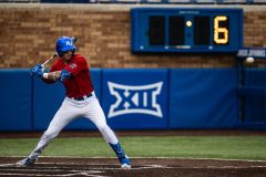 Lawrence, KS - October 24, 2025 -  Max Soliz Jr. #4 of the Kansas Jayhawks during a game against K-State at Hoglund Ballpark in Lawrence, KS. Photo by Sydney Allan/Kansas Athletics
