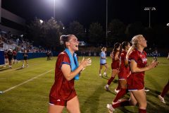 Lawrence, KS - October 2, 2025 - forward Faith Johnston #7 of the Kansas Jayhawks during a game against KSU at Rock Chalk Park in Lawrence, KS. Photo by Sydney Allan/Kansas Athletics